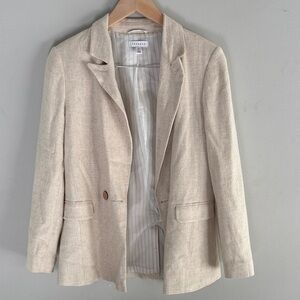Topshop Linen Beige Blazer